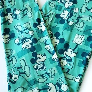 Lularoe Disney Mickey Mouse Leggings NWT Turquoise